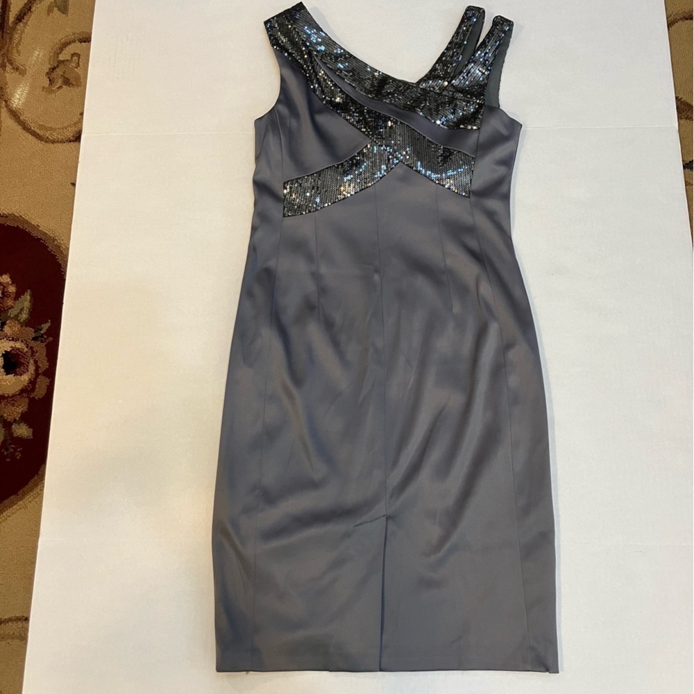 Signature by sangria gray dress size 8 - Picture 3 of 9